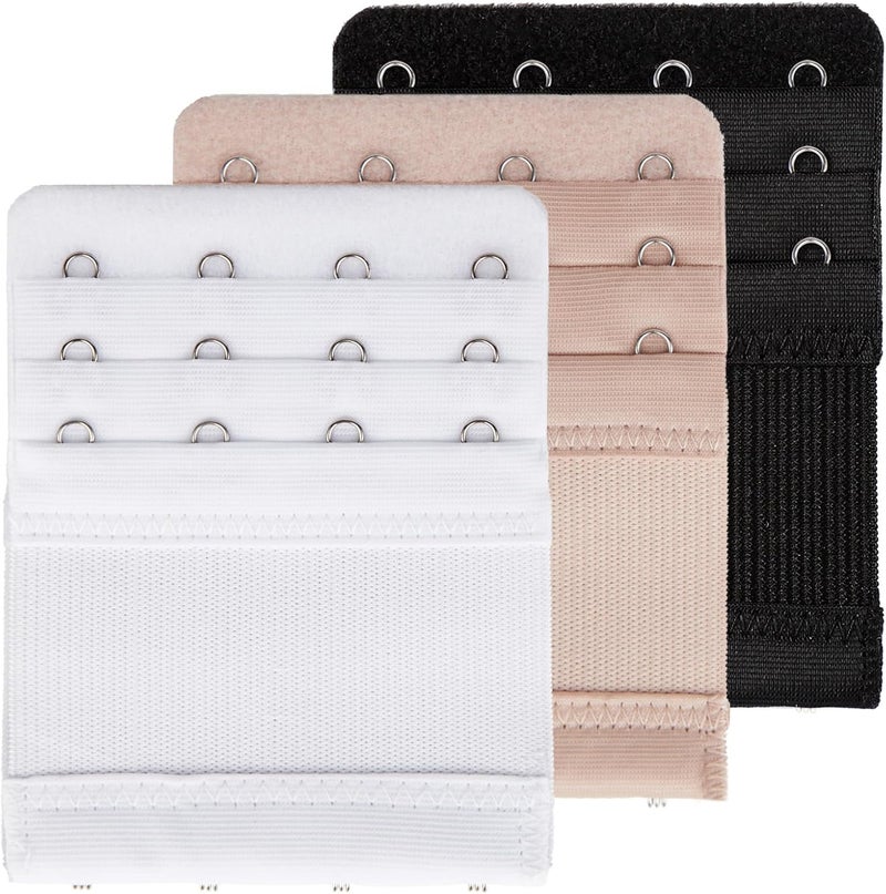 FEUNLEM 4 Hook Bra Extenders for women, Adjustable 4 hook Plus Size Bra Extender (3/4" Spacing) - Image 1